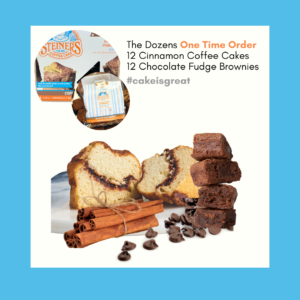 12 Cinnamon Coffee Cakes and 12 Chocolate Fudge Brownies