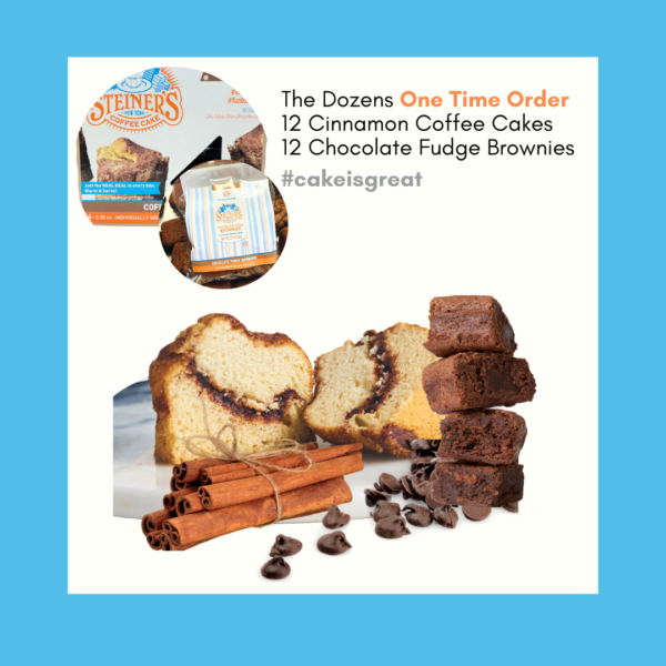Steiner's Baking Co. dozens cinnamon coffee cake and chocolate fudge brownies
