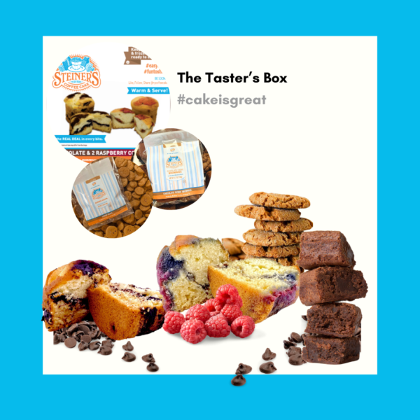 Taster's Box including 4 coffee cakes, 4 brownies and 4 ginger snaps