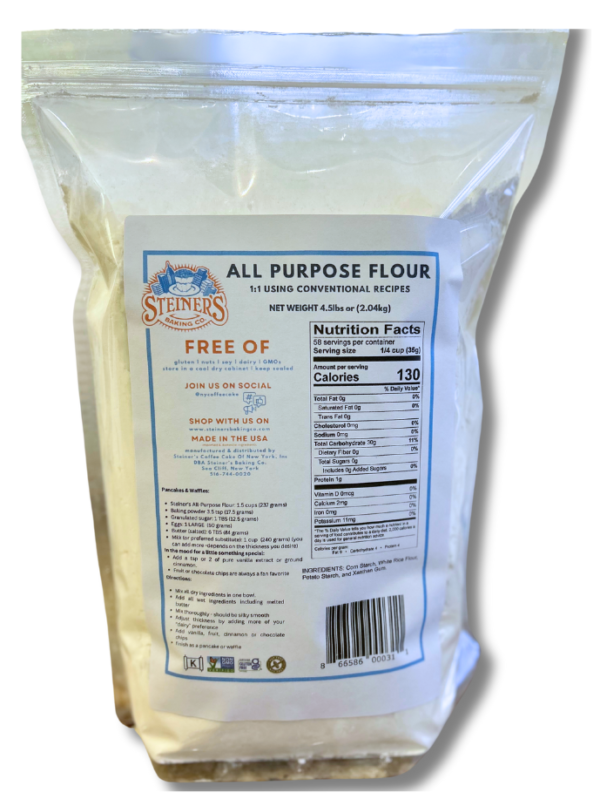 Steiner's Baking Co. All-Purpose Flour Back Label