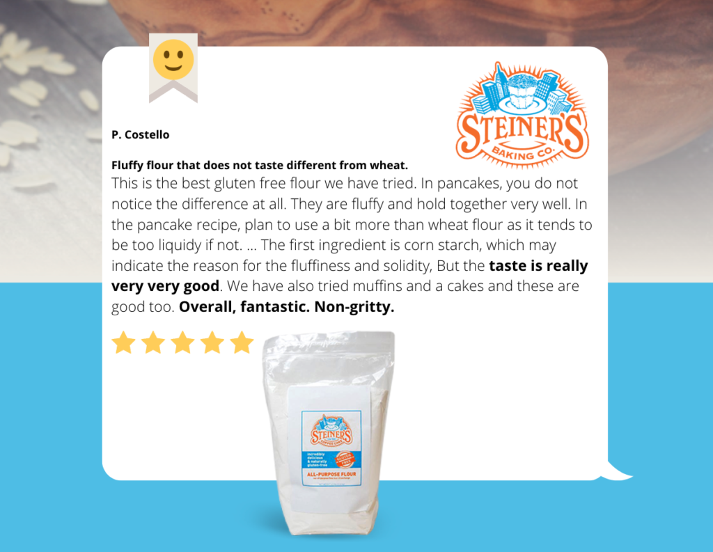 Steiner's Baking Co. all purpose flour testimonial